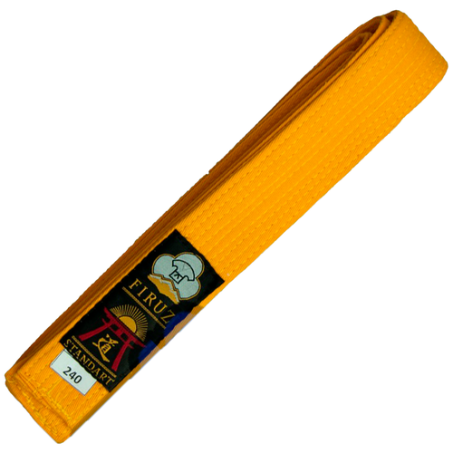 фото Пояс для тхэквондо firuz, 220 см, желтый