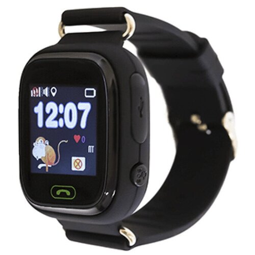 фото Смарт часы для детей, детские умные часы с gps q80 ( q90 / gw100) для мальчика 3-7 лет, черные, водонепроницаемые smart baby watch