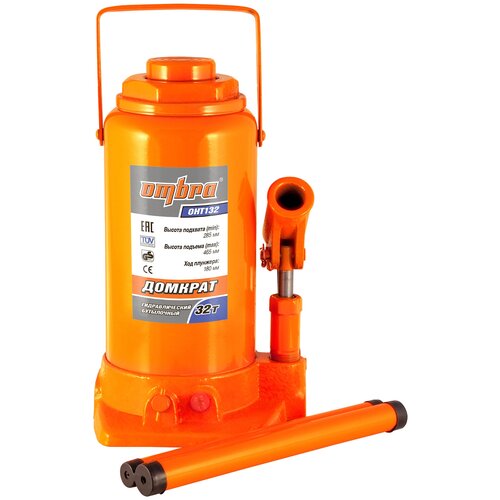 Домкрат бутылочный гидравлический Ombra OHT132 (32 т) оранжевый