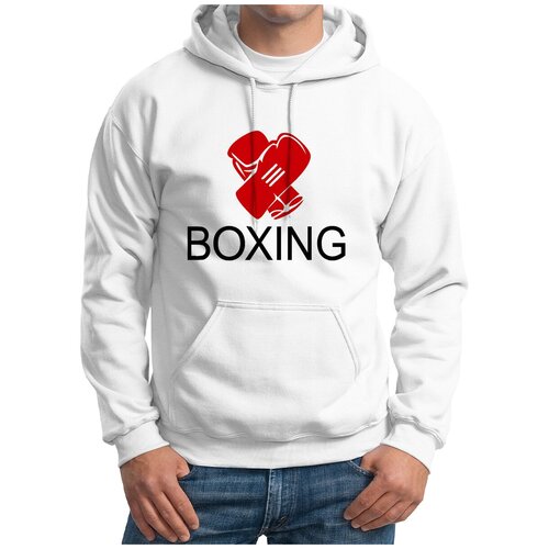 фото Толстовка худи белые coolpodarok boxing ( бокс)