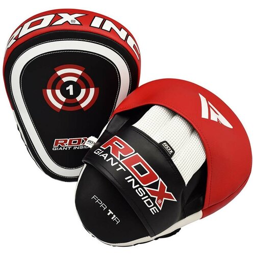 фото Лапы пэды rdx t2 curved boxing pads искусственная кожа красный цвет красный