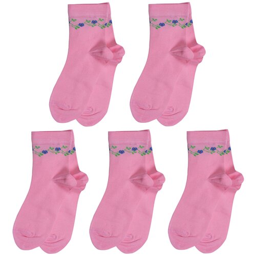 фото Носки lorenzline для девочек, 5 пар, размер 8-10, розовый