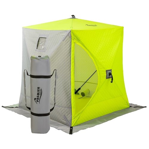 фото Палатка зимняя куб утепл. 1,5х1,5 yellow lumi/gray (pr-isci-150ylg) premier premier fishing