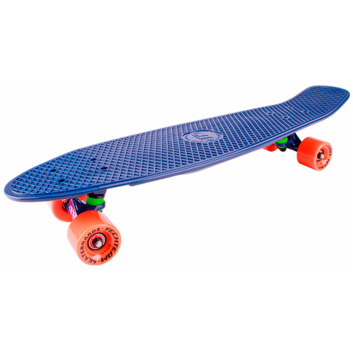 фото Скейтборд, пенни борд, скейтборд для детей, синего цвета с красными колесами techteam