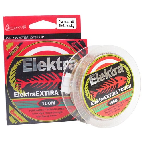 фото Леска elektra extira 100м 0,30мм 10,50кг. basket