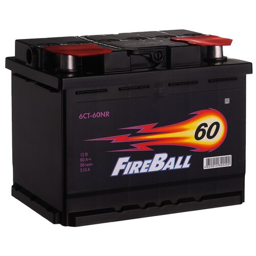 фото Автомобильный аккумулятор fireball 6ст-60nr обратная полярность