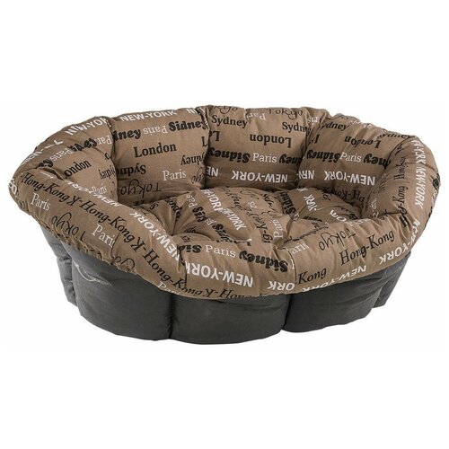 фото Подушка для собак и кошек ferplast sofa cushion 10 96х71х32 см коричневый с надписями