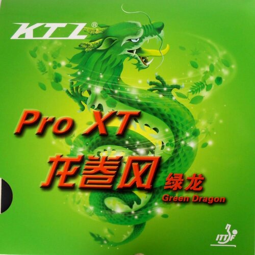 фото Накладка для настольного тенниса ktl (lkt) pro xt green dragon, black, 2.2