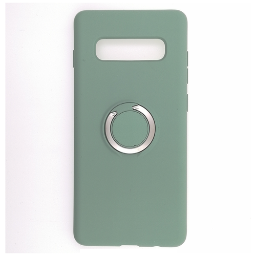 фото Чехол на samsung galaxy s10+ derbi slim silicone-3 с кольцом мятно-зеленый