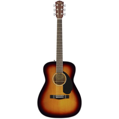 фото Fender cc-60s concert sunburst wn акустическая гитара, топ - массив ели, накладка орех, цвет санберст