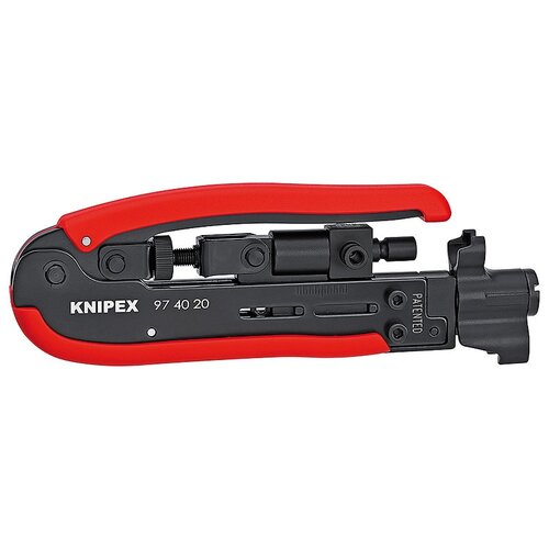 фото Инструмент для заделки кабеля knipex kn-974020sb черный/красный