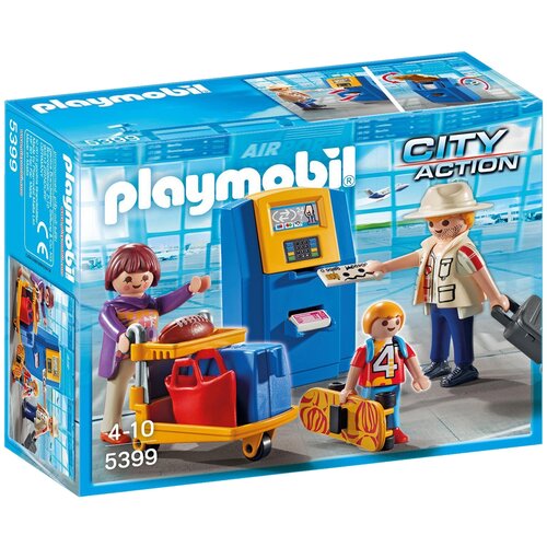фото Набор с элементами конструктора playmobil city action 5399 семья у стойки регистрации