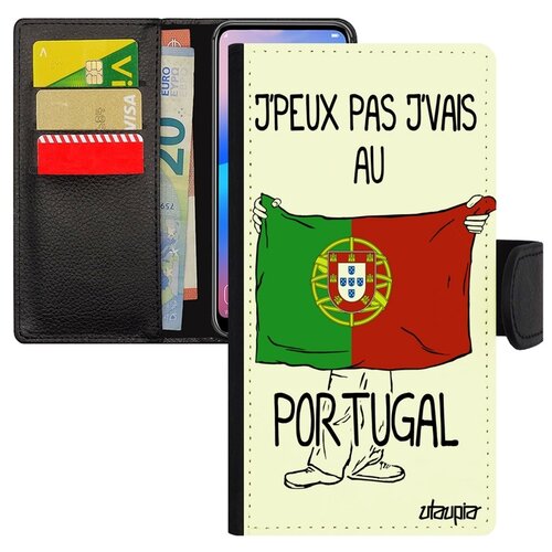 фото Чехол книжка на мобильный mi 8, "еду в португалию" флаг путешествие utaupia