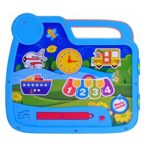 фото Доска для рисования детская junfa toys kids magic 2 в 1 в чемоданчике (628-39) синий/зеленый