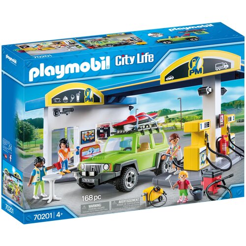 фото Набор с элементами конструктора playmobil city life 70201 заправочная станция