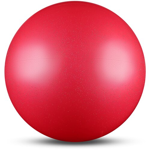 фото Мяч для художественной гимнастики силикон металлик 300 г ab2803b розовый с блестками 15 см indigo