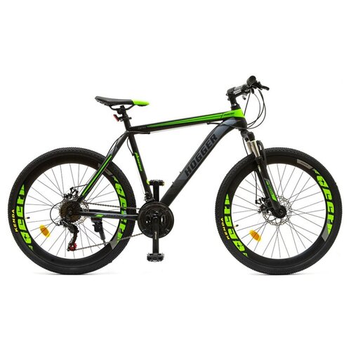 фото Горный (mtb) велосипед hogger phoenix 26 md (2021) зеленый/серый 19" (требует финальной сборки)