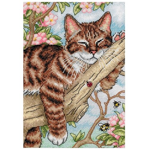 фото Набор для вышивания «спящий котенок», 13x18 см, dimensions