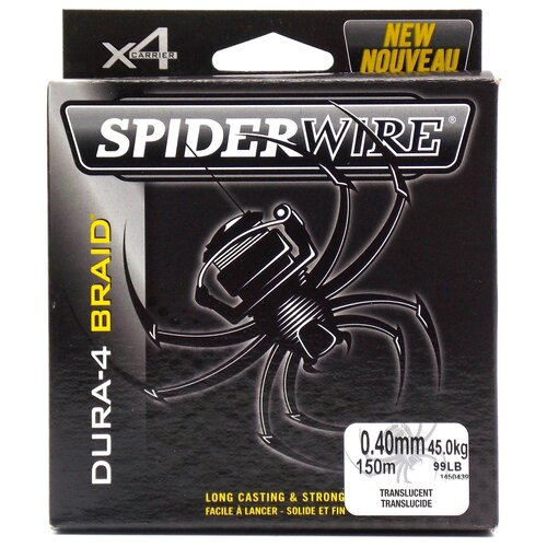 фото Плетеная леска spiderwire dura4 braid полупрозрачная 150 м. 0.40 мм. 45 кг. tran (1450439)