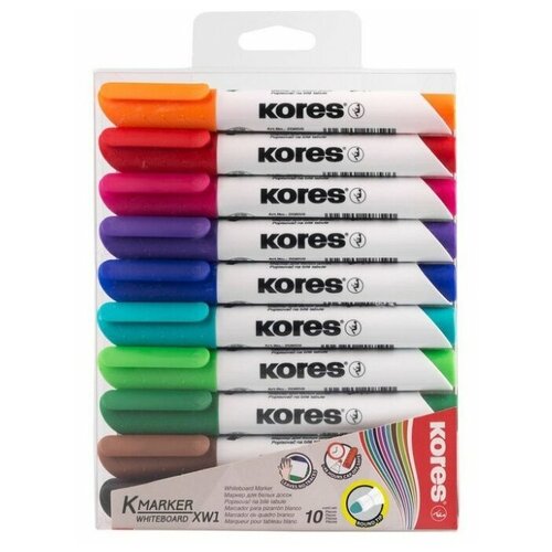 фото Kores набор маркеров для белых досок k-marker (xw1), 10 шт