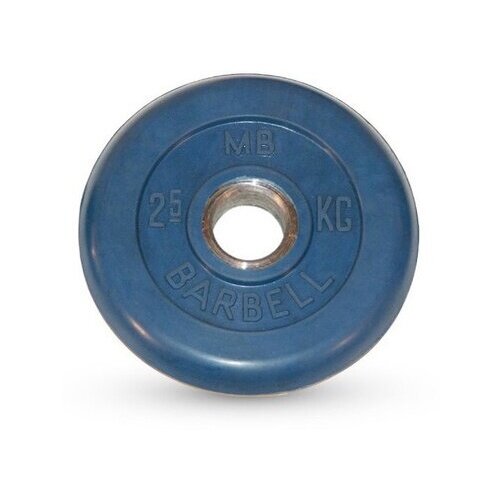 фото Диск обрезиненный barbell d 51 мм цветной 2,5 кг (синий) mb barbell