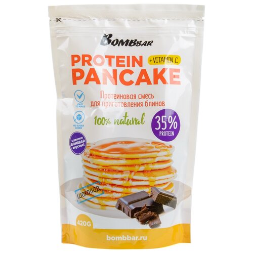фото Bombbar смесь для выпечки блинов protein pancake с шоколадом, 0.42 кг