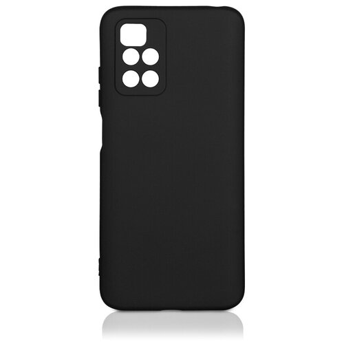 фото Силиконовый чехол с микрофиброй для xiaomi redmi 10/10 prime df xioriginal-24 (black) / df / черный