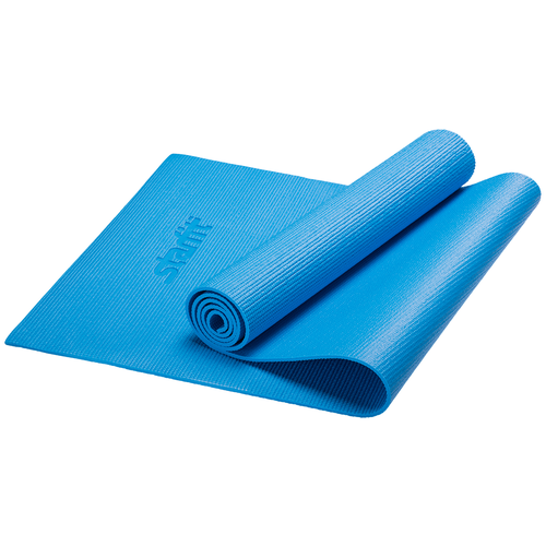 фото Коврик для йоги starfit fm-101 pvc 173x61x0,6 см (фиолетовый)(синий)