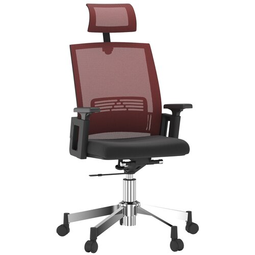 фото Компьютерное кресло loftyhome agreement офисное, обивка: текстиль, цвет: красный/черный