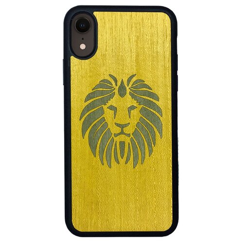 фото Чехол timber&cases для apple iphone xr, tpu, wild collection - царь зверей/лев (желтый - зеленый кото) timber & cases
