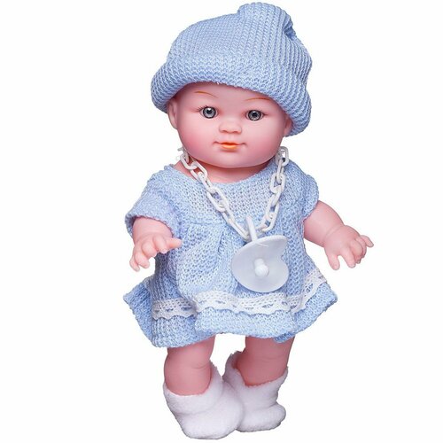 фото Пупс abtoys "мой малыш", озвученный в голубом платье 22,9 см китай