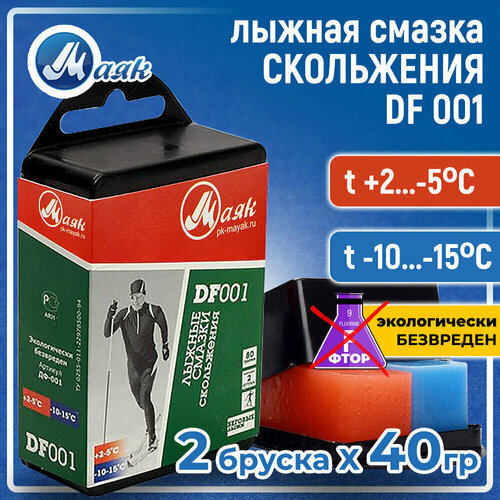 фото Парафин для лыж / лыжная мазь скольжения ancor sport дф-004, 2 шт. 80 г. t (+5-2c) (-5-8c) маяк