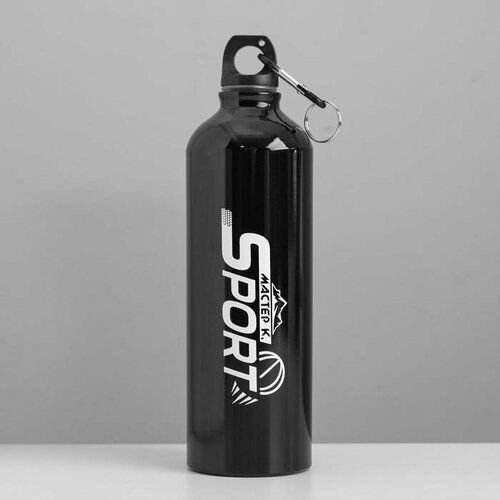 фото Фляжка-бутылка для воды "мастер к.", 750 мл, 7 х 24.5 см, черная сима-ленд