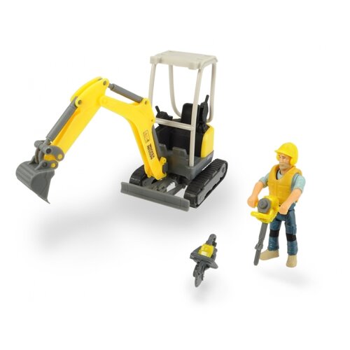 фото Игровой набор dickie toys дорожный строитель, малый, 6 аксессуаров, playlife, свет и звук, 19,5 см (3832003)