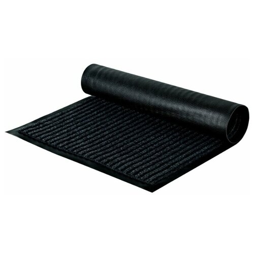 фото Придверный коврик officeclean ребристый (285748), размер: 0.6х0.4 м, черный