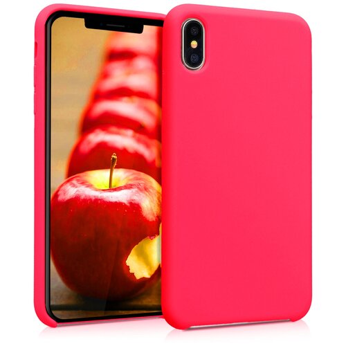 фото Силиконовый чехол silicone case для iphone xr, ярко- розовый grand price