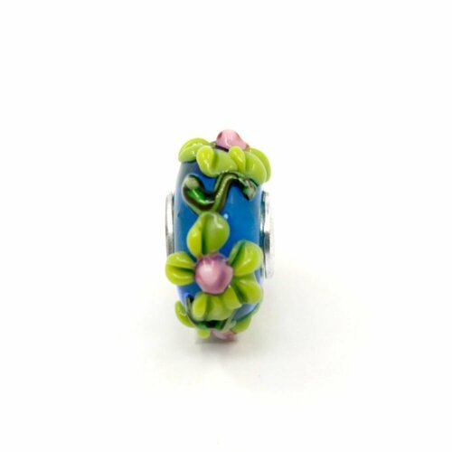 фото Шарм handinsilver ( посеребриручку ) подвеска-шарм из муранского стекла lampwork бирюзовый (1шт), муранское стекло, бирюзовый