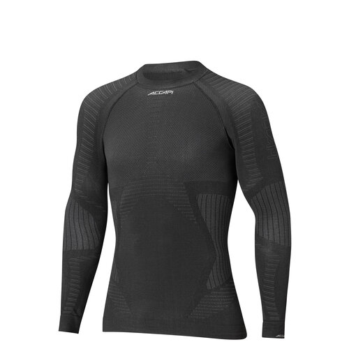 фото Термобелье лонгслив accapi xperience long sleeve shirt, влагоотводящий материал, размер m/l, серый, черный