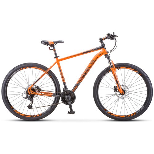 фото Горный (mtb) велосипед stels navigator 910 d 29 v010 (2020) оранжевый/черный 16.5" (требует финальной сборки)