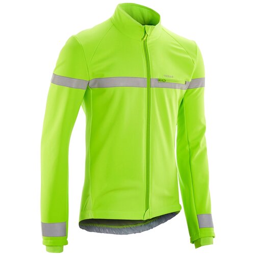 фото Куртка для велоспорта зимняя мужская rc100 en1150, размер: 2xl, цвет: желтый triban х декатлон decathlon
