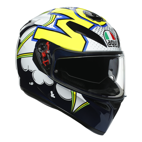 фото Шлем agv k-3 sv multi - bubble blue/wh/yellow fluo agv 210301a2my003 xs.s