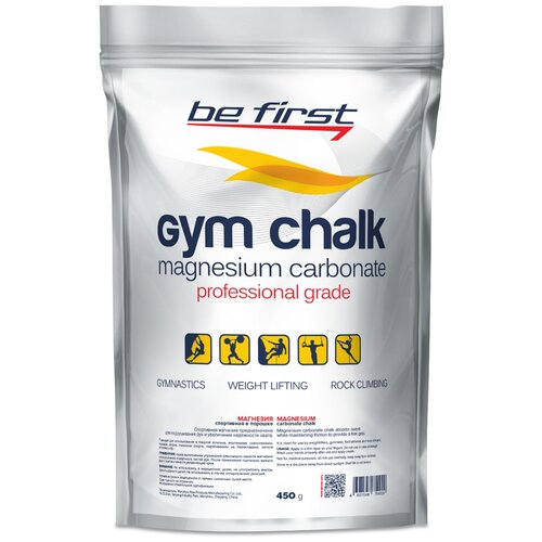 фото Магнезия порошковая be first gym chalk 450 г белый