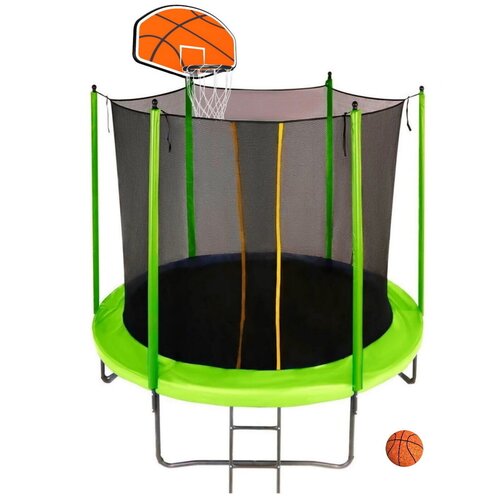 фото Каркасный батут babygrad 6ft optima basketball 183х183х215 см зеленый