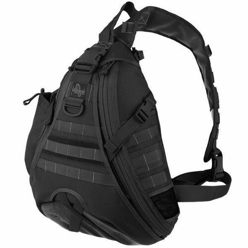 фото Тактический мужской однолямочный рюкзак maxpedition monsoon gearslinger (черный)