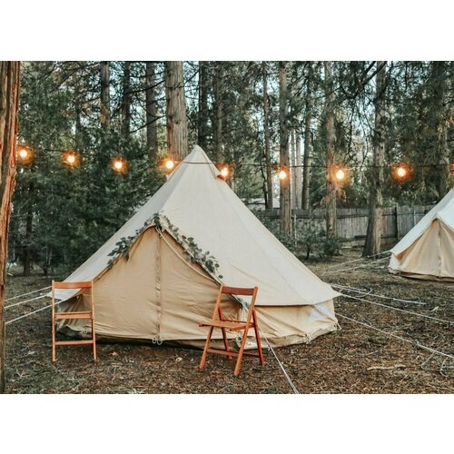 фото Палатка юрта для кемпинга и пикников размером 4х4 м terbo mir & camping c дымоходом turbo