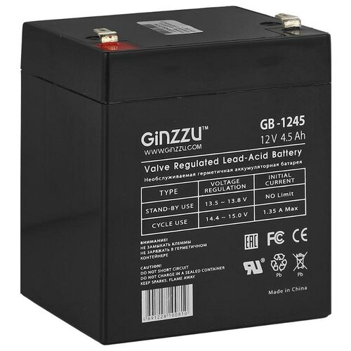 фото Аккумулятор для ибп ginzzu gb-1245