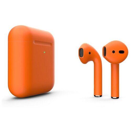 фото Беспроводные наушники apple airpods 2 color (без беспроводной зарядки чехла), матовый оранжевый