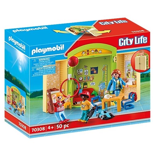 фото Набор с элементами конструктора playmobil city life 70308 детский сад