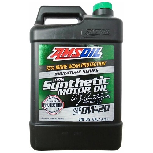 фото Синтетическое моторное масло amsoil signature series synthetic motor oil 0w-20 3.784 л