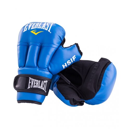 фото Перчатки для рук. боя everlast hsif leather 12oz син.